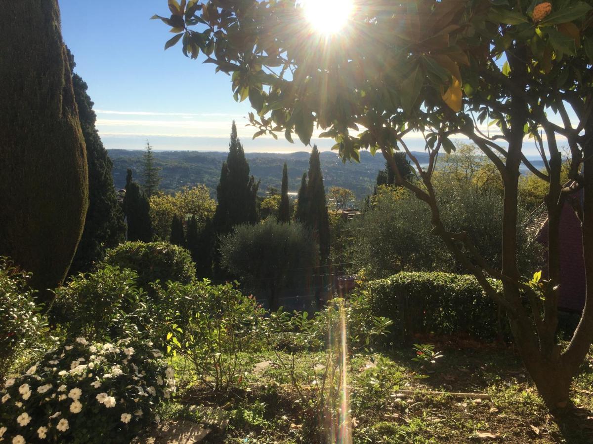 Clim Jardin Et Parking Prive -Piscine Tennis Et Park Vue Mer Grasse Bagian luar foto